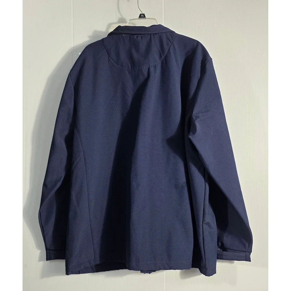 NFL Seattle Seahawks Mens XXL Navy Blue Softshell Full Zip Fleece Jacket Logo